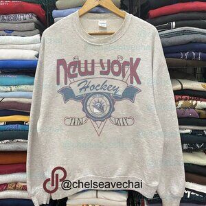 Vintage New York Rangers Hockey Sweatshirt, Retro 90s NHL NY Rangers Shirt Tee